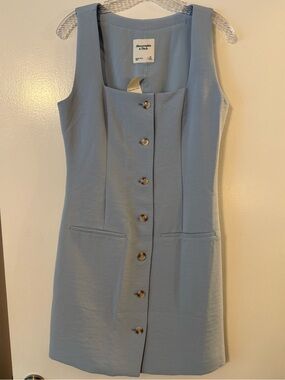 AF Sleeveless Button-Front Mini Dress